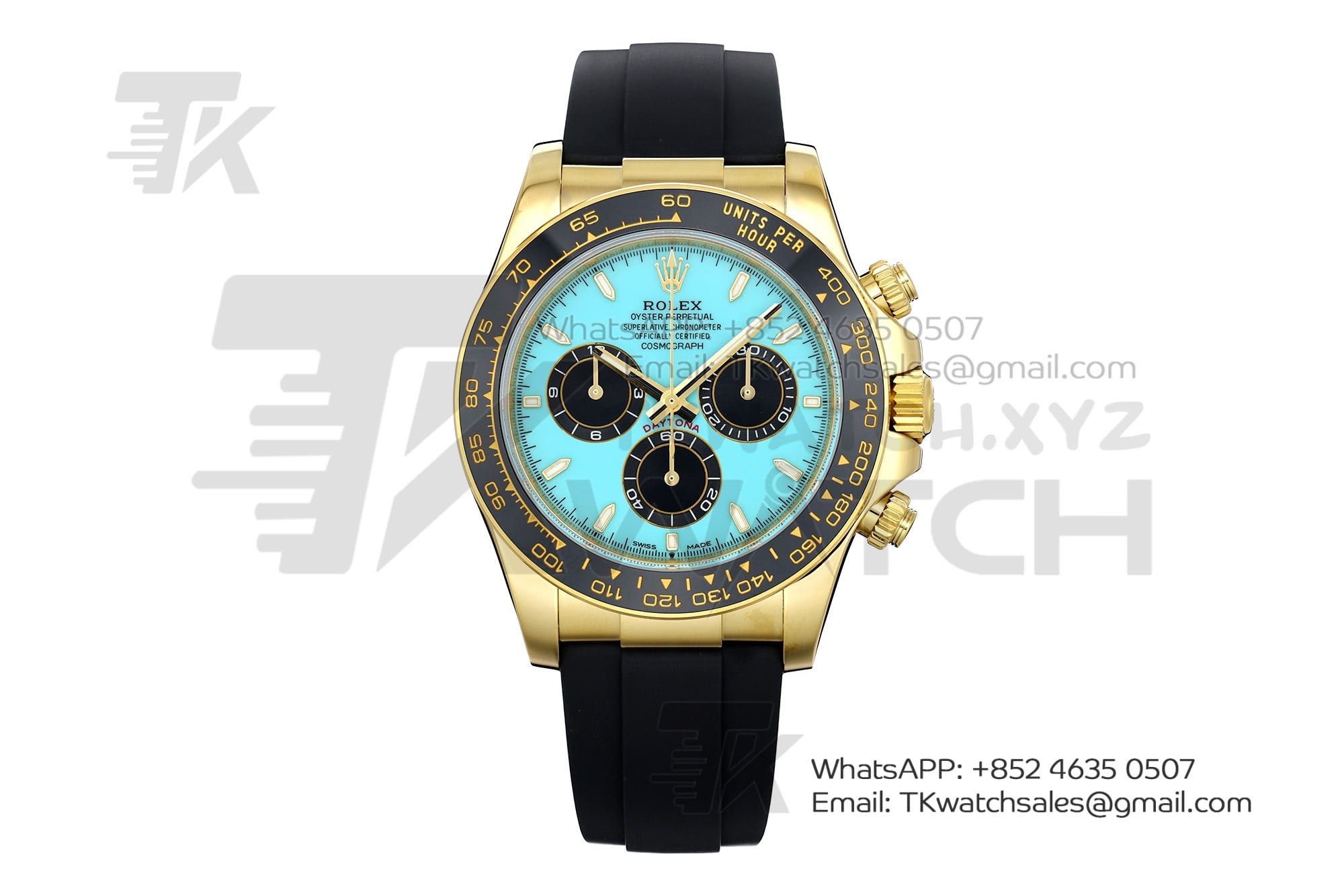 いー Daytona 126518 ZF 1:1 Best Edition Turquoise Dial on Oysterflex
